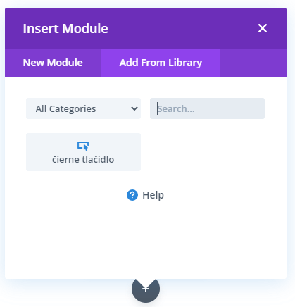 add from library divi